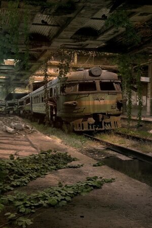 Abandoned Train Station Mobile Wallpaper