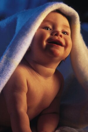 Smiling Baby Mobile Wallpaper