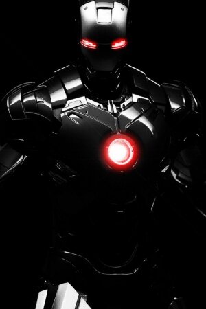 Black Iron Man Mobile Wallpaper