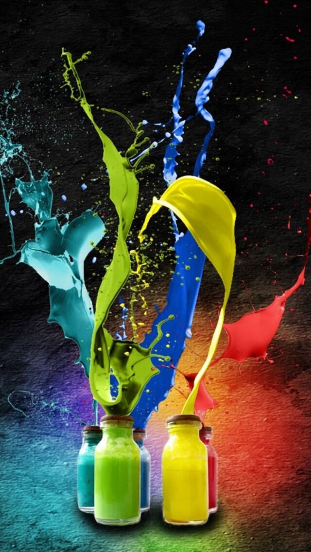 Splash Of Colors Mobile Wallpaper - Mobiles Wall