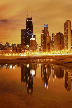Chicago Late Evening Mobile Wallpaper