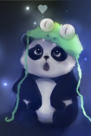 Cute Panda Painting Mobile Wallpaper