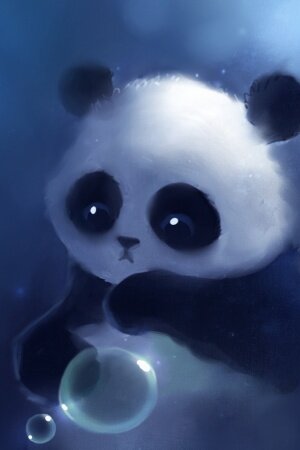Sad Panda Painting Mobile Wallpaper