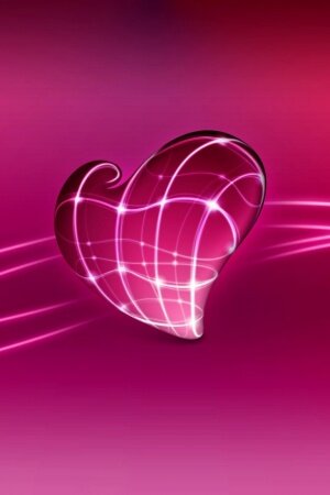 3D Love Heart Mobile Wallpaper