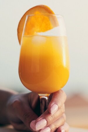 Orange Juice Glass Drink Cocktai Mobile Wallpaper